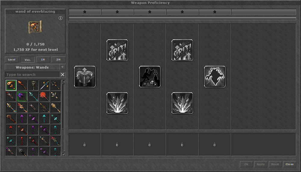 Weapon Proficiency Sorcerer